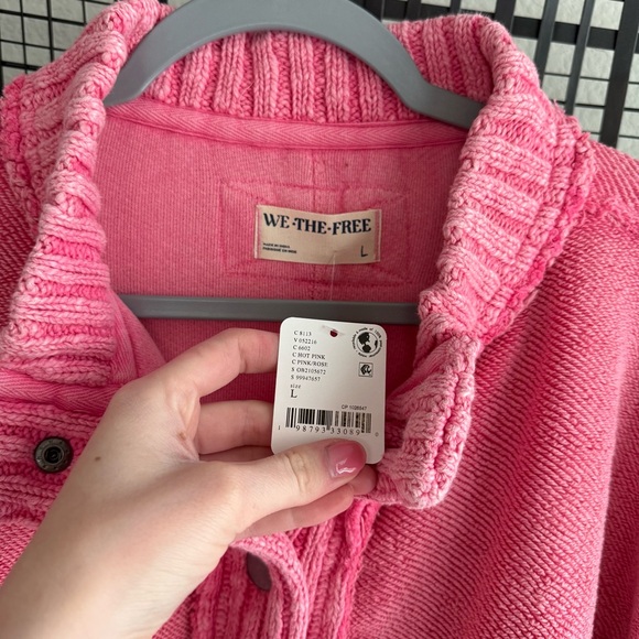 Free people We The Free Cute In This Cardi hot pink - Picture 6 of 6